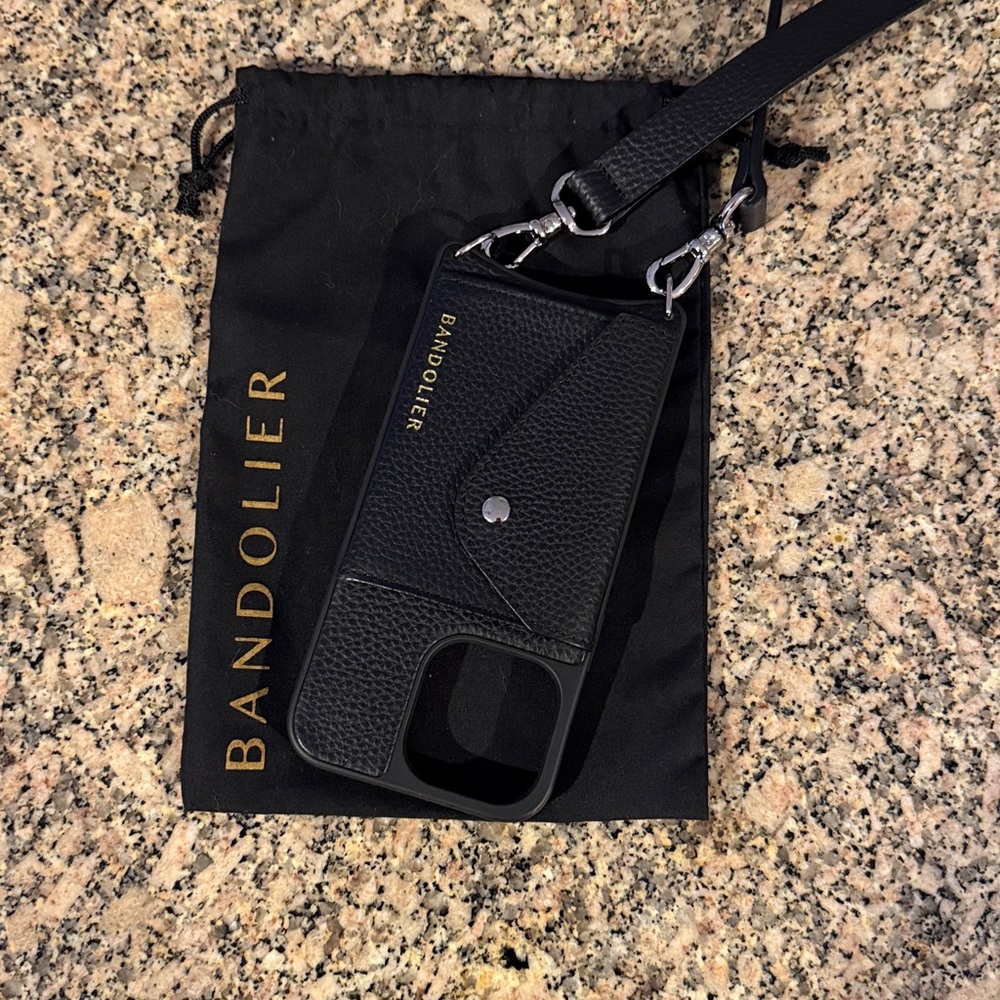 Bandolier Hailey Side Slot Leather Crossbody (iPhone 13 Pro)